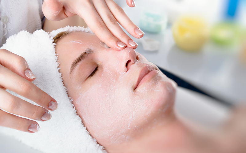calm facial during