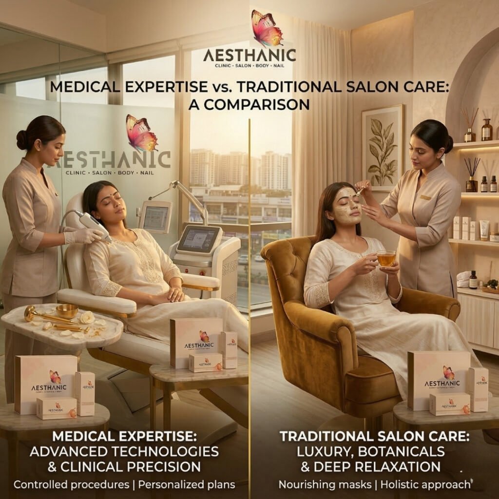 Medical grade HydraFacial treatment using Vortex-Fusion technology at Aesthanic Hennur