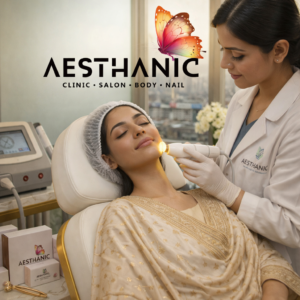 Interior of Aesthanic Skin Clinic and Salon on Hennur Main Road Bangalore